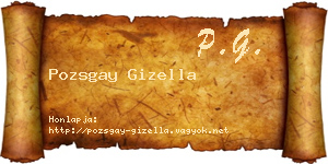Pozsgay Gizella névjegykártya
