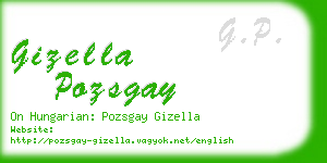 gizella pozsgay business card